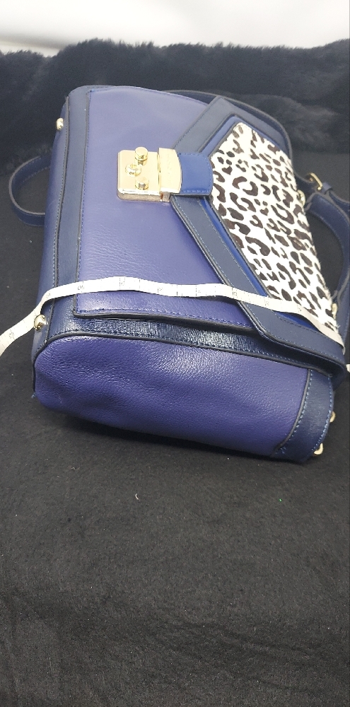 Stylish Blue and Animal Print Women's Bag - Picture 8 of 10